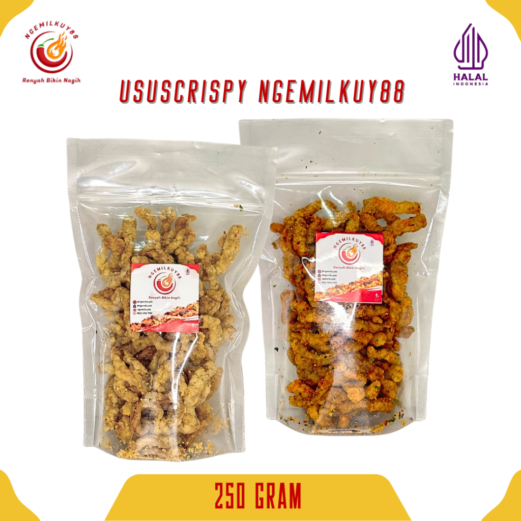 

Keripik Usus Ayam Crispy Daun Jeruk 250Gram Usus Crispy Cemilan Pedas Snack Pedas Ngemilkuy88_