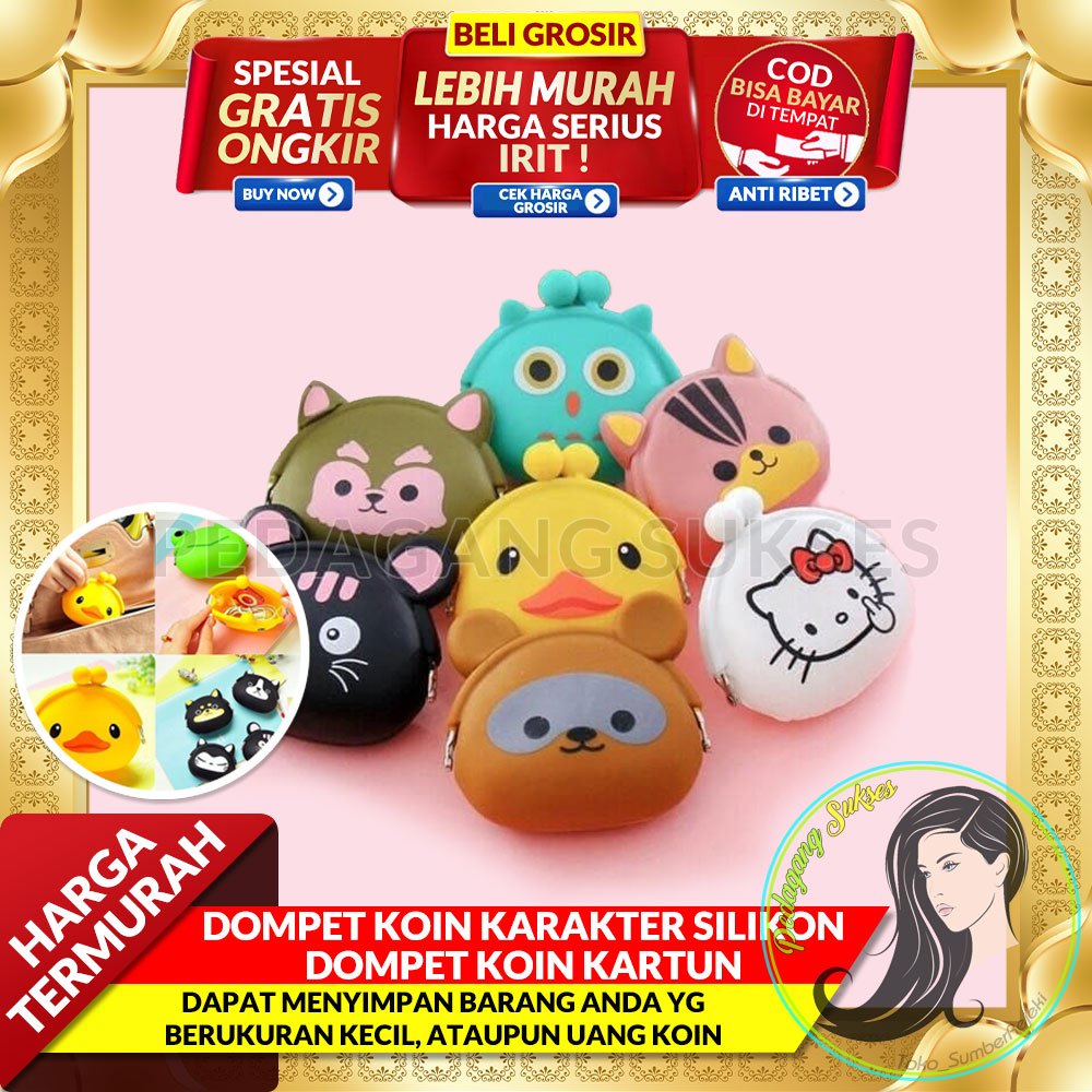 DOMPET KOIN KARAKTER SILIKON / DOMPET KOIN KARTUN / DOMPET KOIN JELLY / COIN