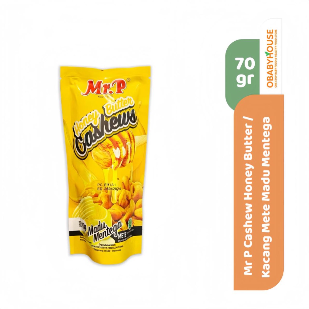 

Mr. P Cashew Honey Butter / Kacang Mete Madu Mentega 70 gr