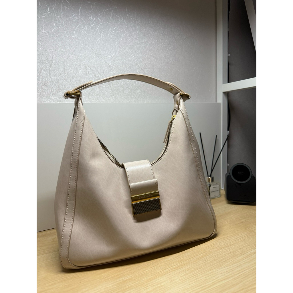 [PRELOVED] Charles and Keith Hobo Bag Beige