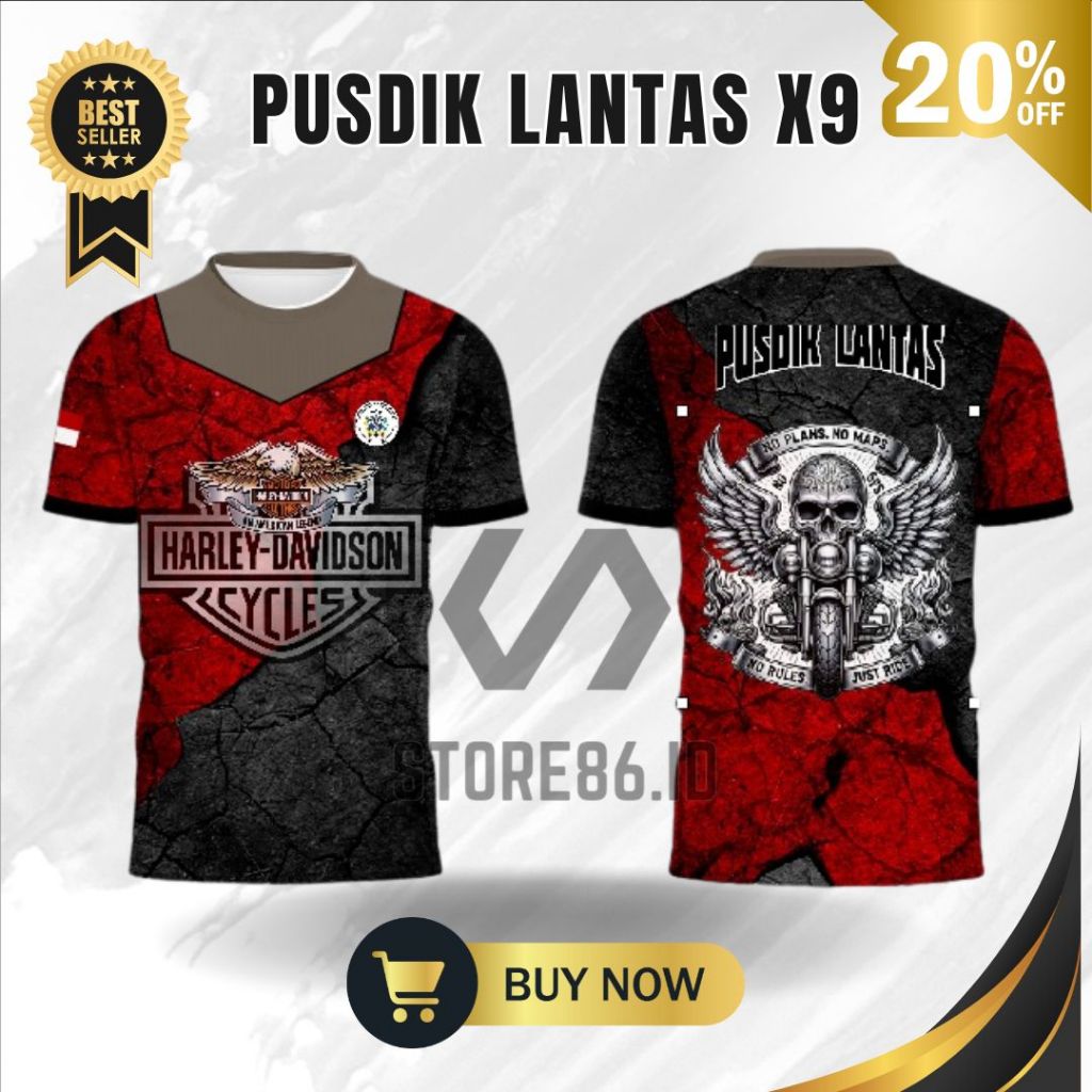 JERSEY PUSDIK LANTAS X9 FULLPRINT SUBLIME / KAOS PUSDIK LANTAS DRIFIT / JERSEY PUSDIK LANTAS / FULL 