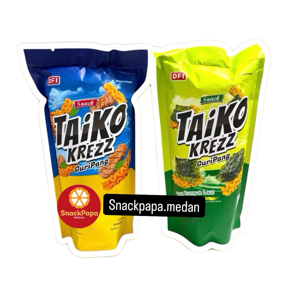 

SNACK VIRAL TAIKO KREZZ GURIPANG [1 POUCH @28G] | TAIKO KREZZ GURIPANG RUMPUT LAUT | TAIKO KREZZ PEDAS MANIS | TAIKO KREZZ SAPI PANGGANG | TAIKO KREZZ SAMBAL DAUN JERUK