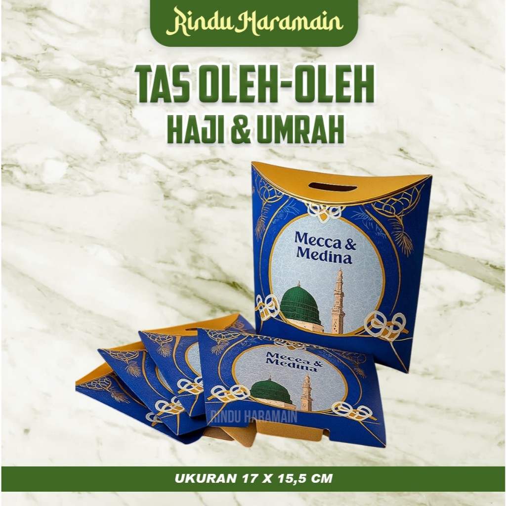 

Premium Design Tas Oleh Oleh Haji Dan Umrah / Souvenir / Paper bag tali gift Hampers / isi 25 pcs