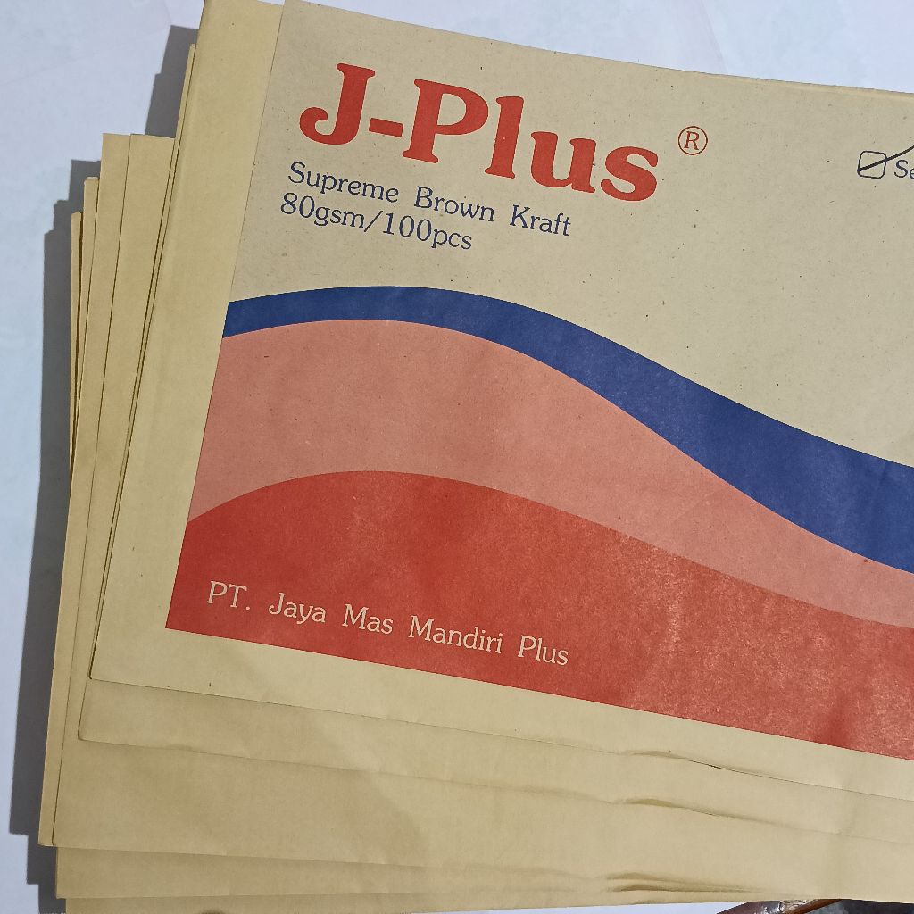 

100 PCS AMPLOP COKLAT UKURAN FOLIO F4 MERK J-PLUS