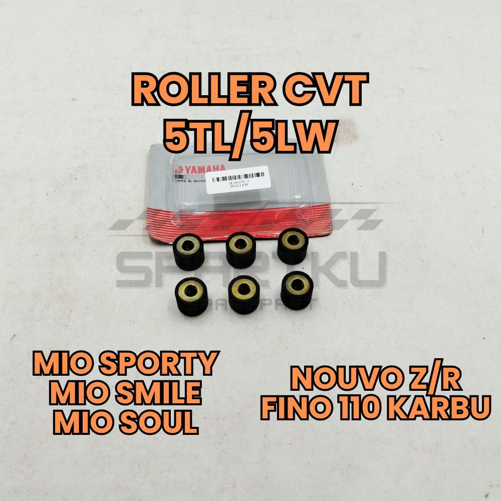 [5TL/5LW] ROLLER CVT/ROLLER WEIGHT SET ORI ASLI YAMAHA MIO SPORTY MIO SMILE MIO SOUL NOUVO Z/R FINO 