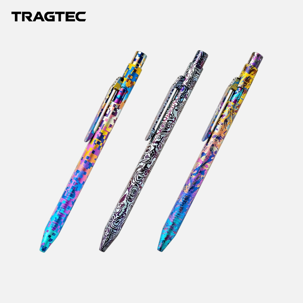 

TRAGTEC Titanium Pulpen Bolt Action Ballpoint Pen Pocket Clip Pen Alat Tulis