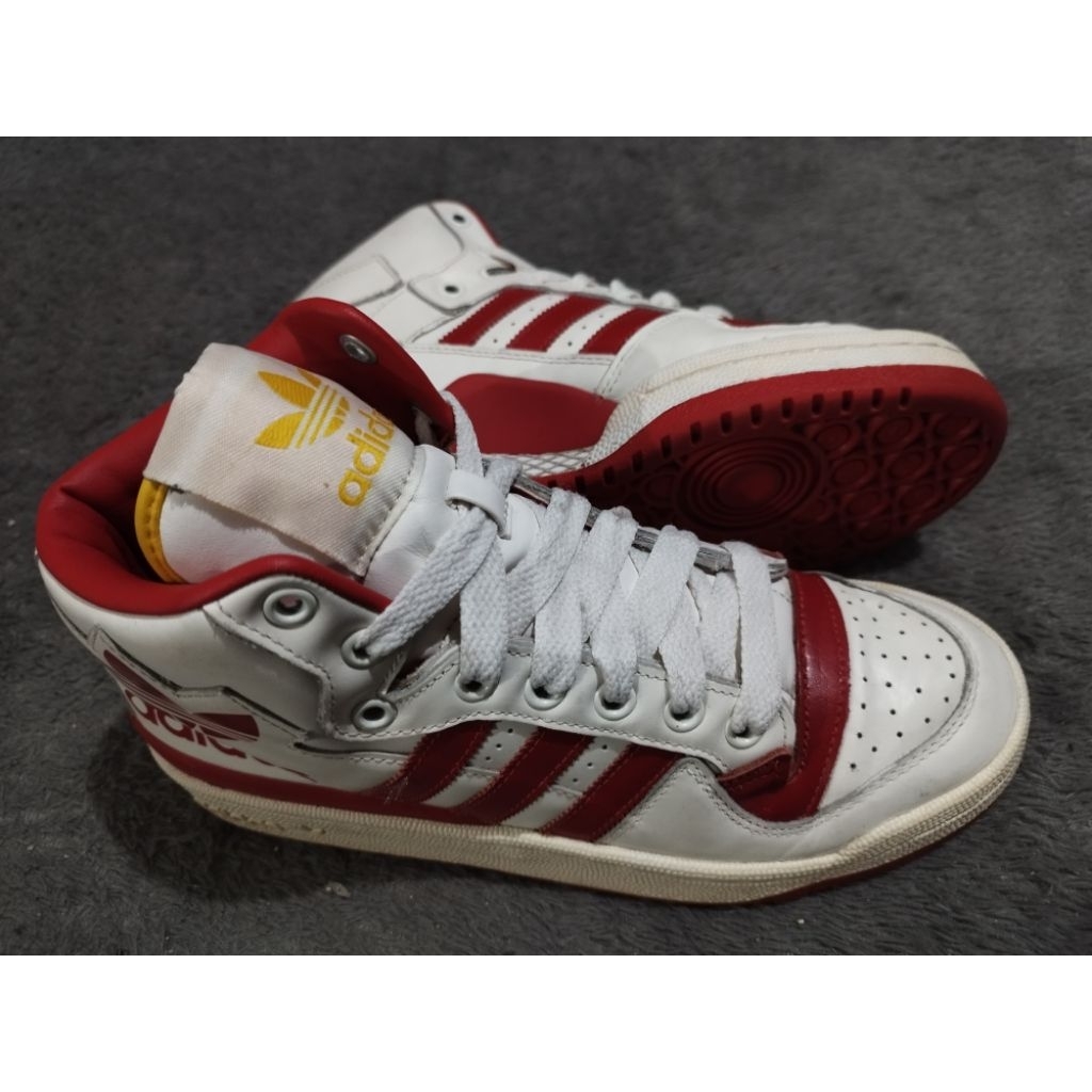 Adidas Forum Mid White Red Size 40 2/3
