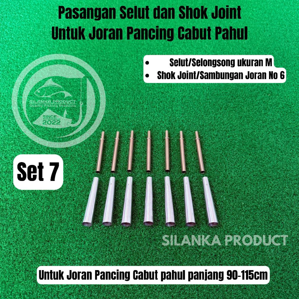 Sepasang Selut dan Shok joint Untuk Joran timbang Cabut pahul