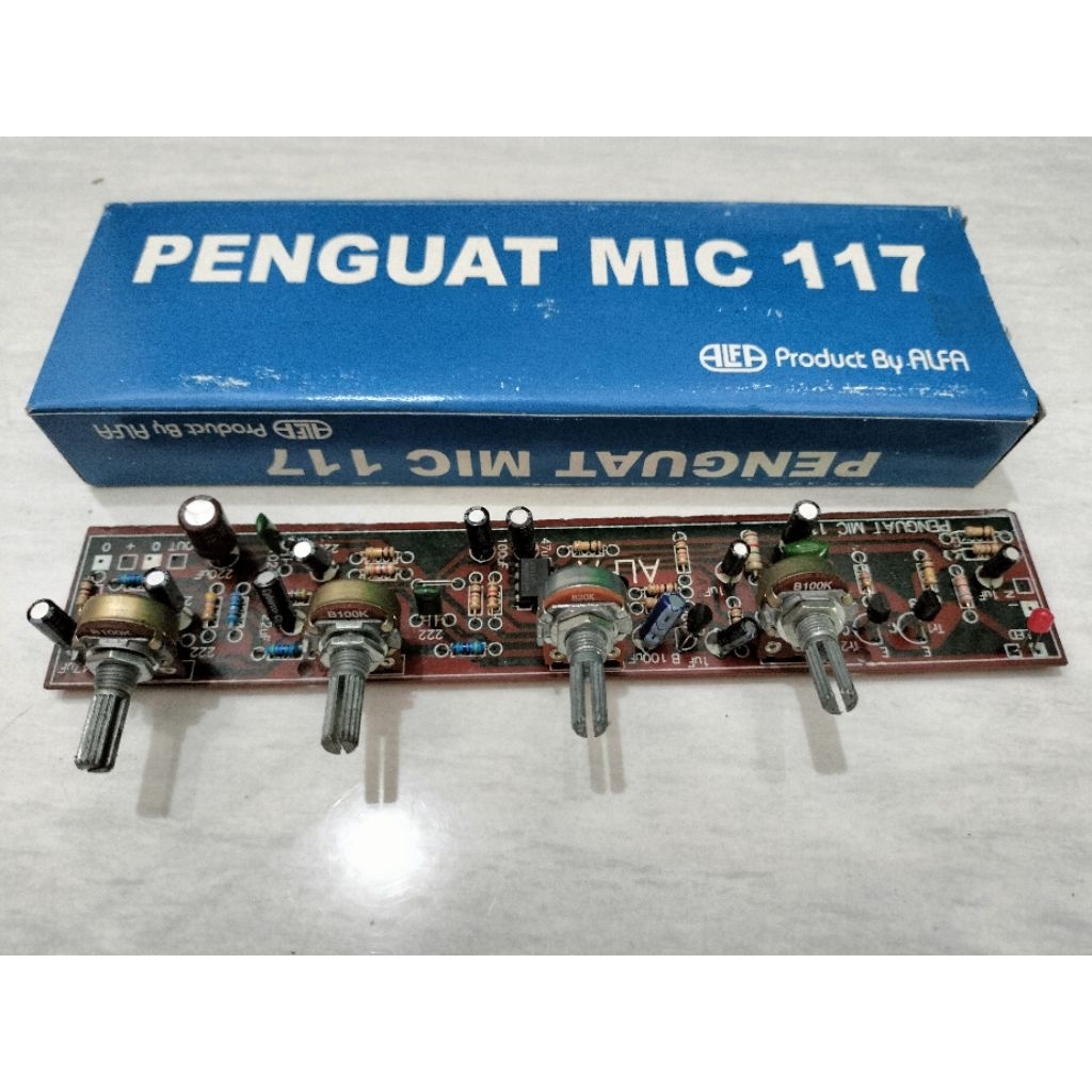 Kit Preamp Mic 2 Channel ALFA 117 / Penguat Mic Dual Input Plus Echo Reverb