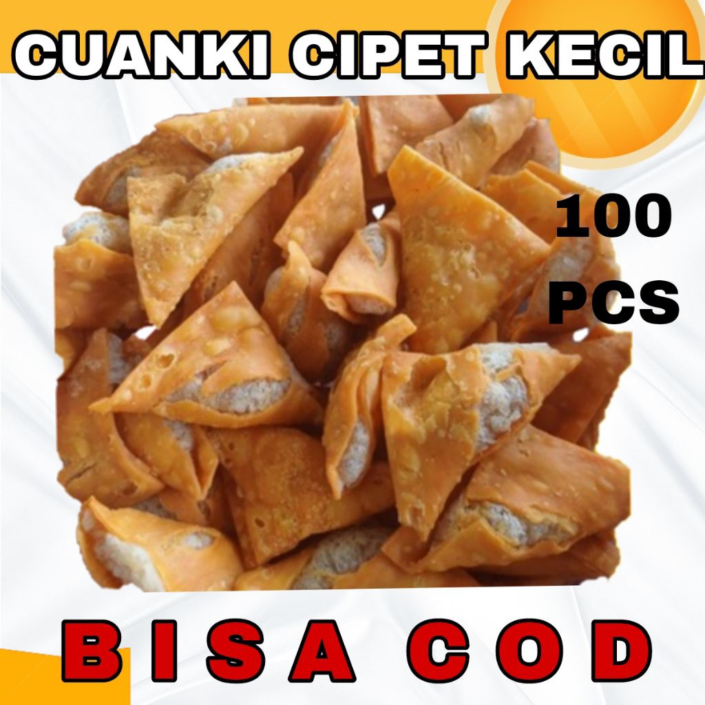 

ISI 100 PCS CUANKI CIPET KECIL / CUANKI CIPET MINI / PANGSIT SEGITA MINI / PANGSIT SEGITA UKURAN KECIL