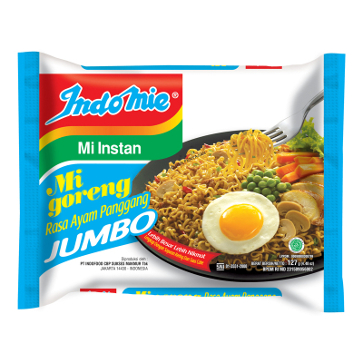 

INDOMIE GORENG JUMBO ORIGINAL AYAM PANGGANG RENDANG 120GR