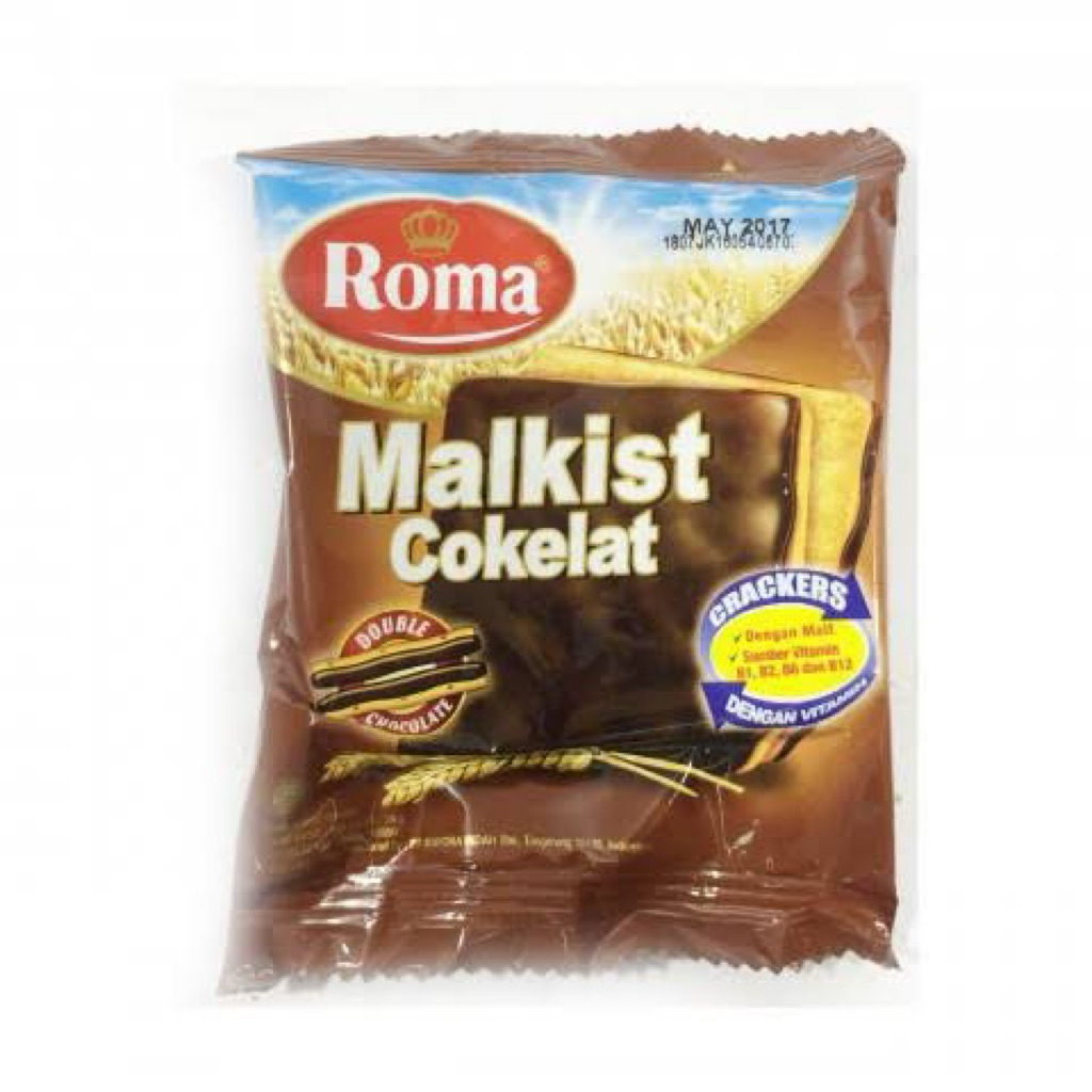 

Roma Malkist Coklat 1 dus 12 pax ( @10 pcs ) 21gr