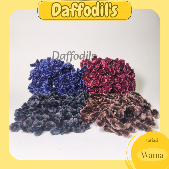 Daffodil Ikat Rambut Ubur Ubur - Ikat Rambut Ubur Ubur 80 Jurai - Ikat Rambut Konde - Cepol Hijab Ub