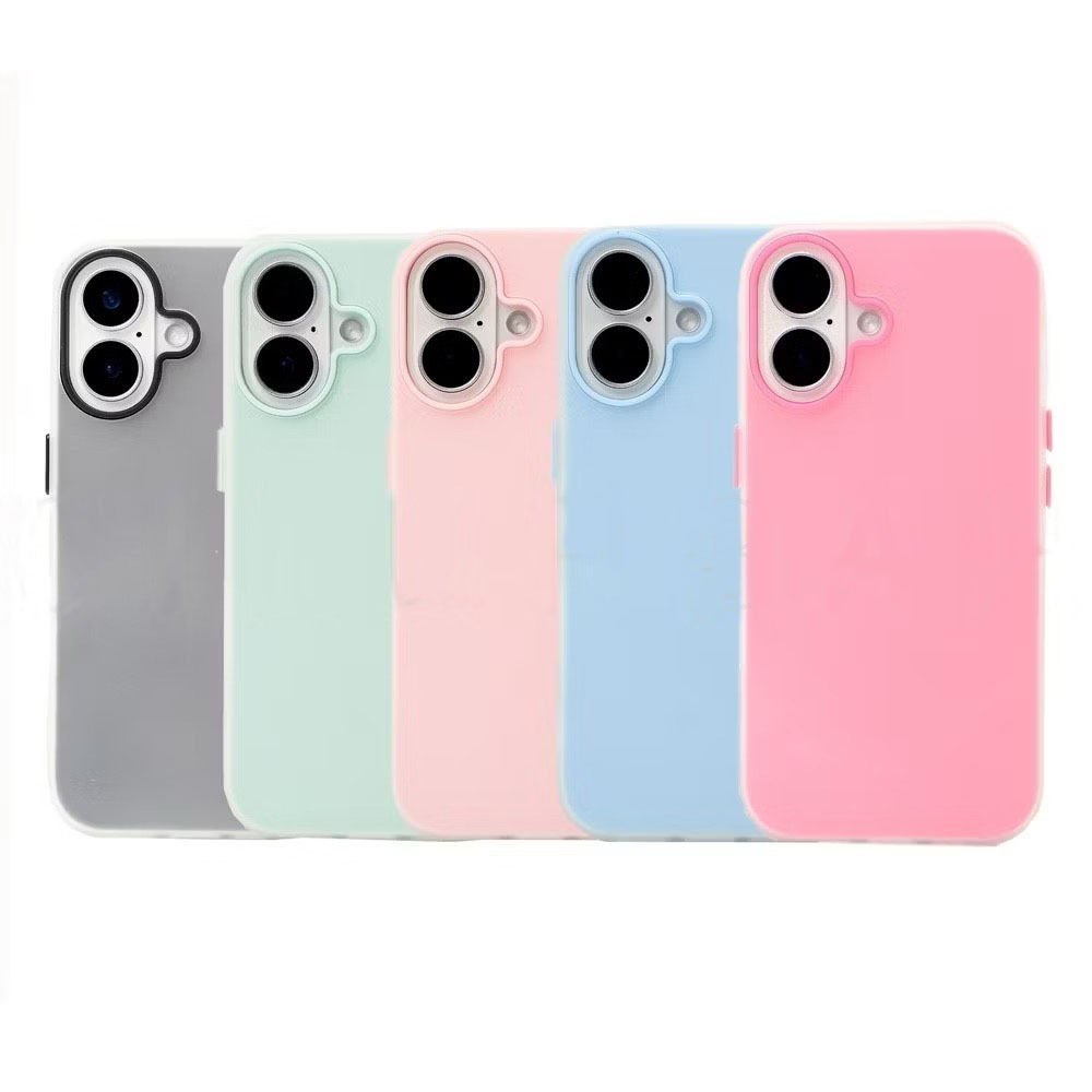 Original Matte Jelly Case Pastel Color 2in1 Case IPhone 11 12 13 14 15 16 17 Air Pro Max Plus ProMax