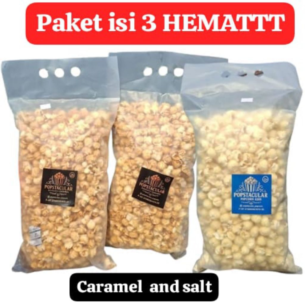 

PROMO POPCORN CARAMEL AND SALT!! - BUNDLING 3 BAG
