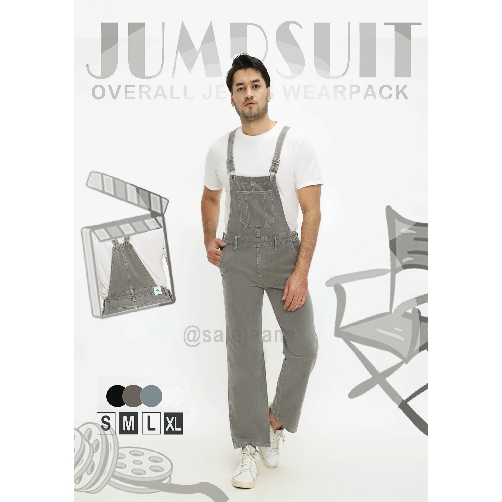 PROMO COD  Jumpsuit Overall Jeans Panjang Wearpack Pria