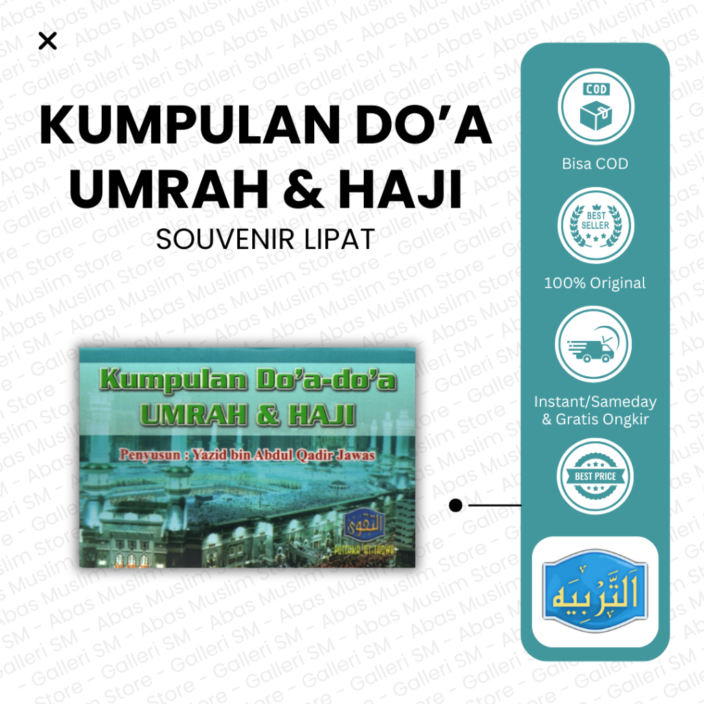 Souvenir Kumpulan Doa Haji & Umrah Bacaan Muslim Buku Saku Lipat Islam