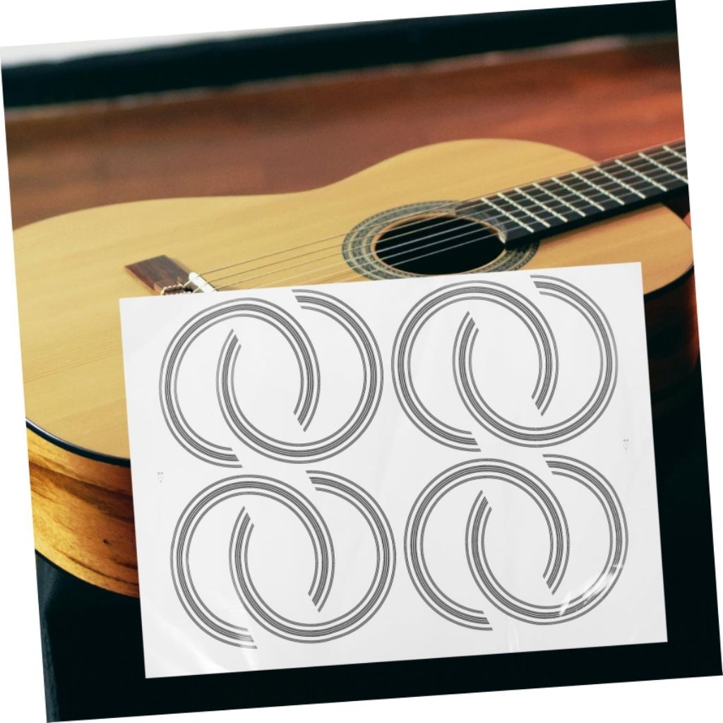 DECAL ROSETTE SOUND HOLE STIKER SOUNDHOLE GITAR AKUSTIK