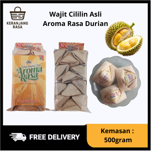 

Aroma Rasa - Wajit Cililin Rasa Durian Kemasan 500gr Makanan Asli Bandung Dibungkus Daun Jagung