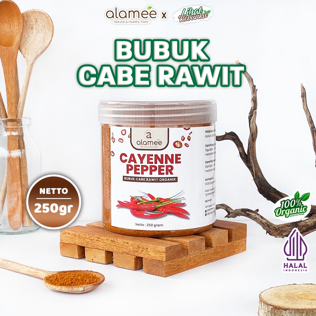 

ALAMEE Bubuk Cabe Rawit Cayenne Pepper Seasoning Powder Cabai Bumbu Masak Dapur 250gr LIHAT KEBUNKU