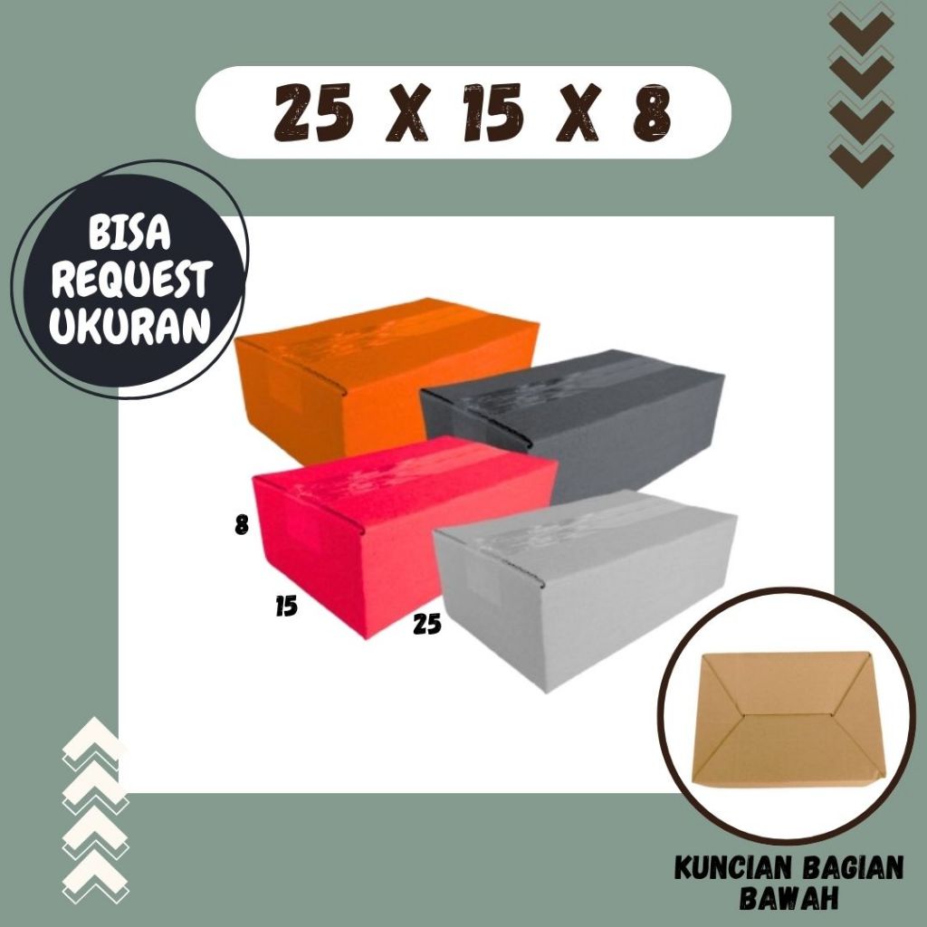 

Box 25x15x8 A0 / Kardus 25x15x8 A0 Packing Karton / Dus 25x15x8 A0 Kotak Botol Kemasan Agen Kertas KFC