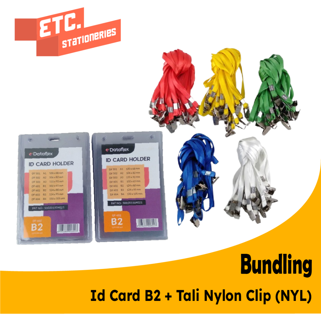 

Paket Bundling Id Card B2 + Tali Nylon Clip (NYL)