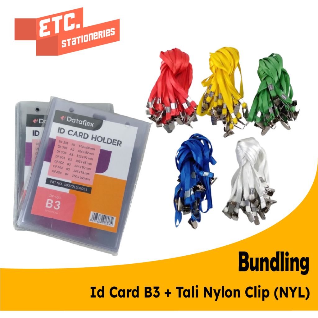 

Paket Bundling Id Card B3 + Tali Nylon Clip (NYL)
