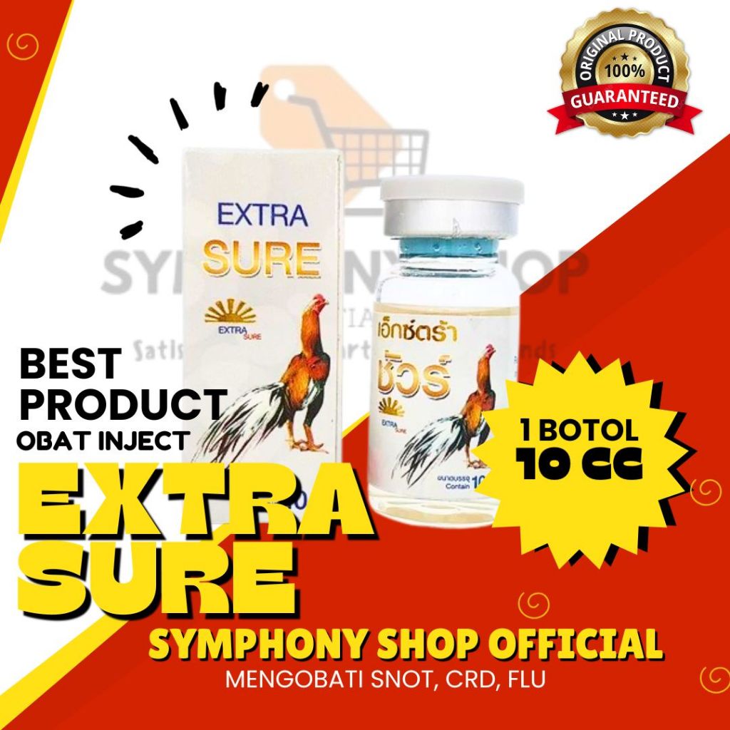 EXTRA SURE OBAT AYAM IMPORT ORI THAILAND EXTRA SURE 10ML MENGOBATI AYAM SNOT NGOROK