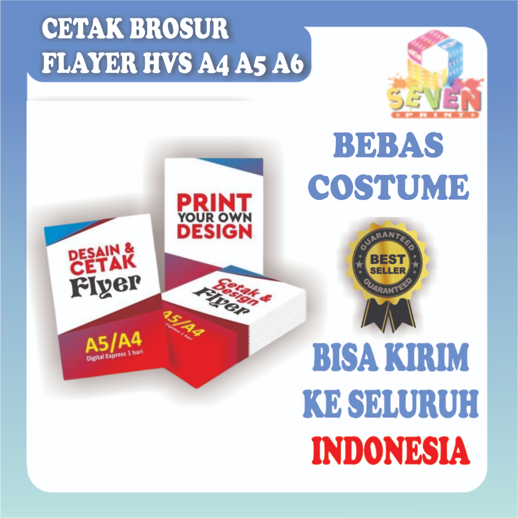 

CETAK BROSUR HVS | CETAK FLYER HVS A4. A5. A6 | 1 Sisi / 2 Sisi