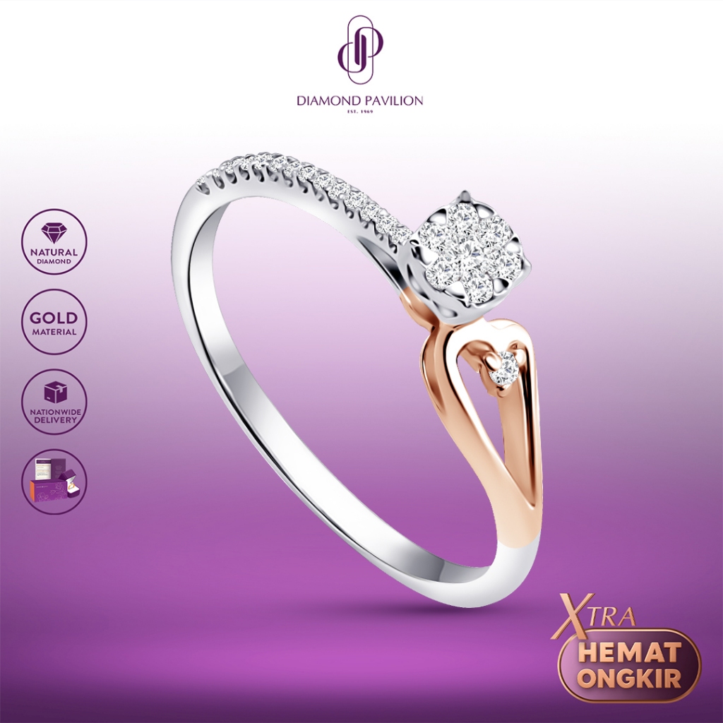 Diamond Pavilion Cincin Emas Batu Berlian Livia Ring