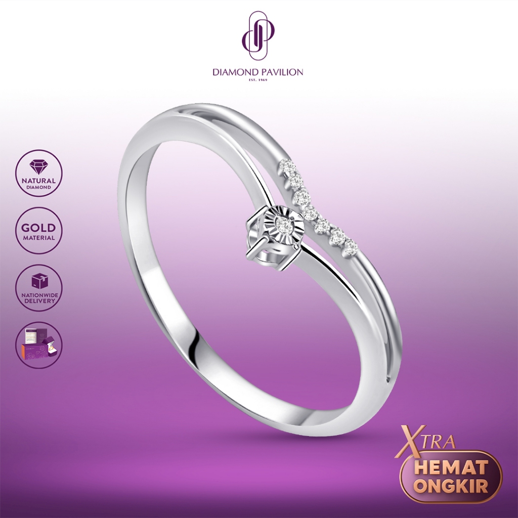 Diamond Pavilion Cincin Emas Batu Berlian Zesya Ring