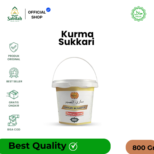 

Kurma Sukari Premium Al Qassim King Dates Ember 800gr - Sukkari Al Qossim King Dates 800 gr / Kurma Sukari