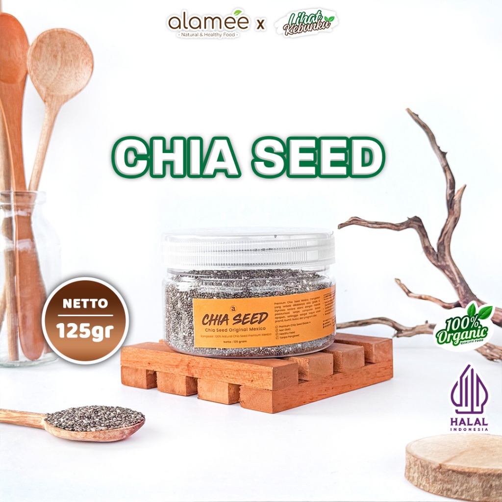 

ALAMEE Organic Chia Seed Grade A Biji Chiaseed 125 gr Rempah JSR Meksiko lihat kebunku
