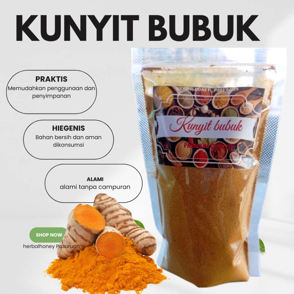 

Kunyit/Kunir Bubuk murni 100% tanpa campuran