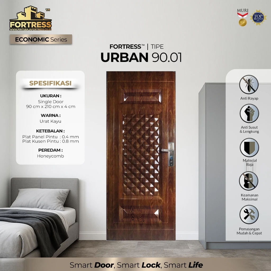 PINTU BAJA FORTRESS URBAN 90.01 (90 X 210 X 4 CM)
