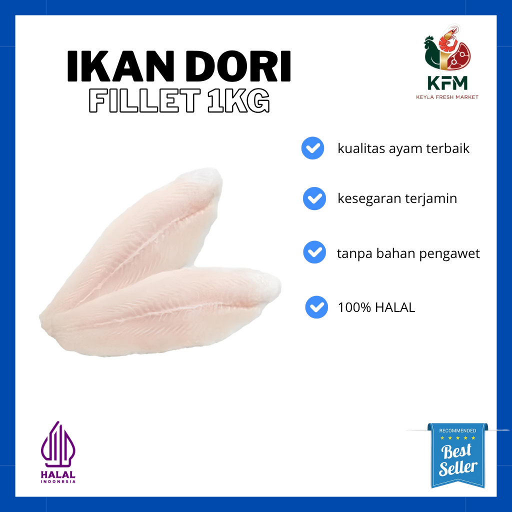 

[KFM] Ikan Dori Fish Fillet / Dory Fillet Frozen Beku Termurah