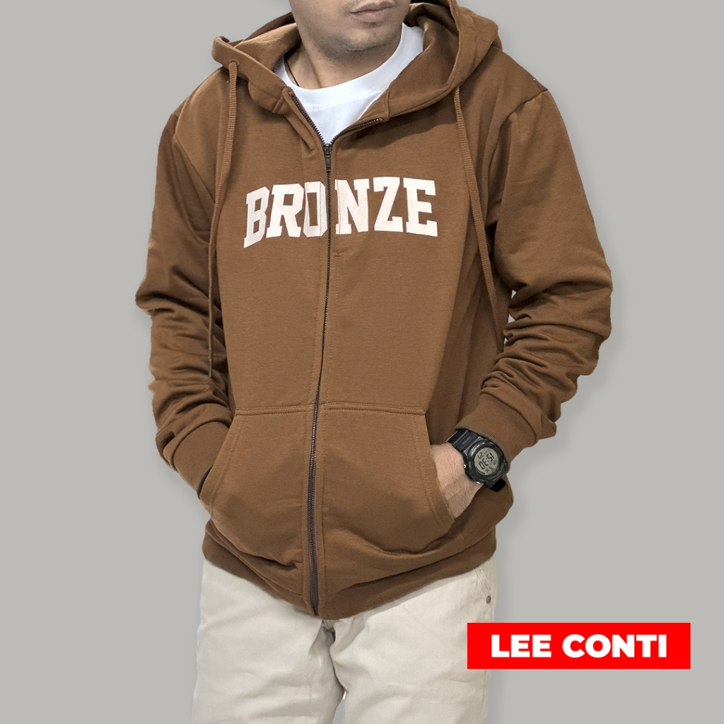 Jaket Hoodie Bronze LEE CONTI Original Asli