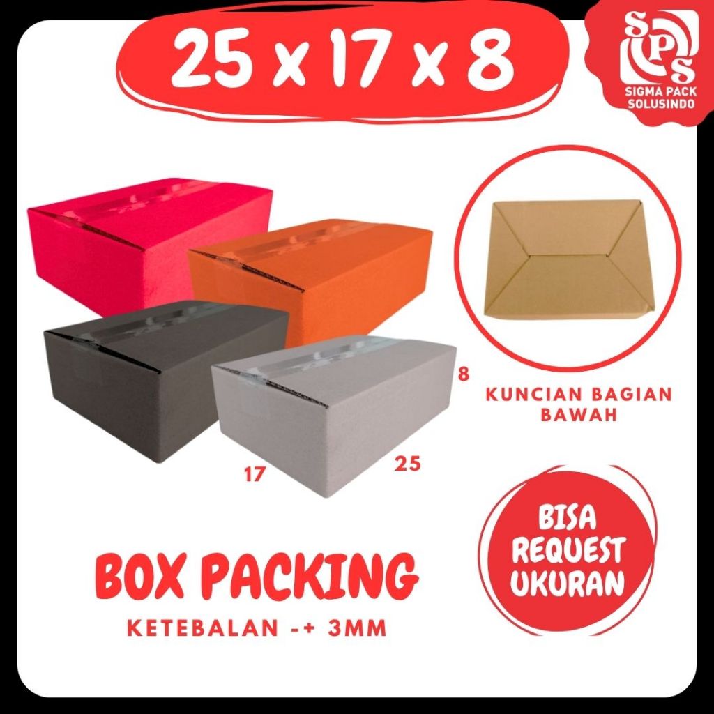 

Box 25x17x8 A0 / Kardus 25x17x8 A0 Packing Karton / Dus 25x17x8 A0 Kotak Botol Kemasan Zigma Box