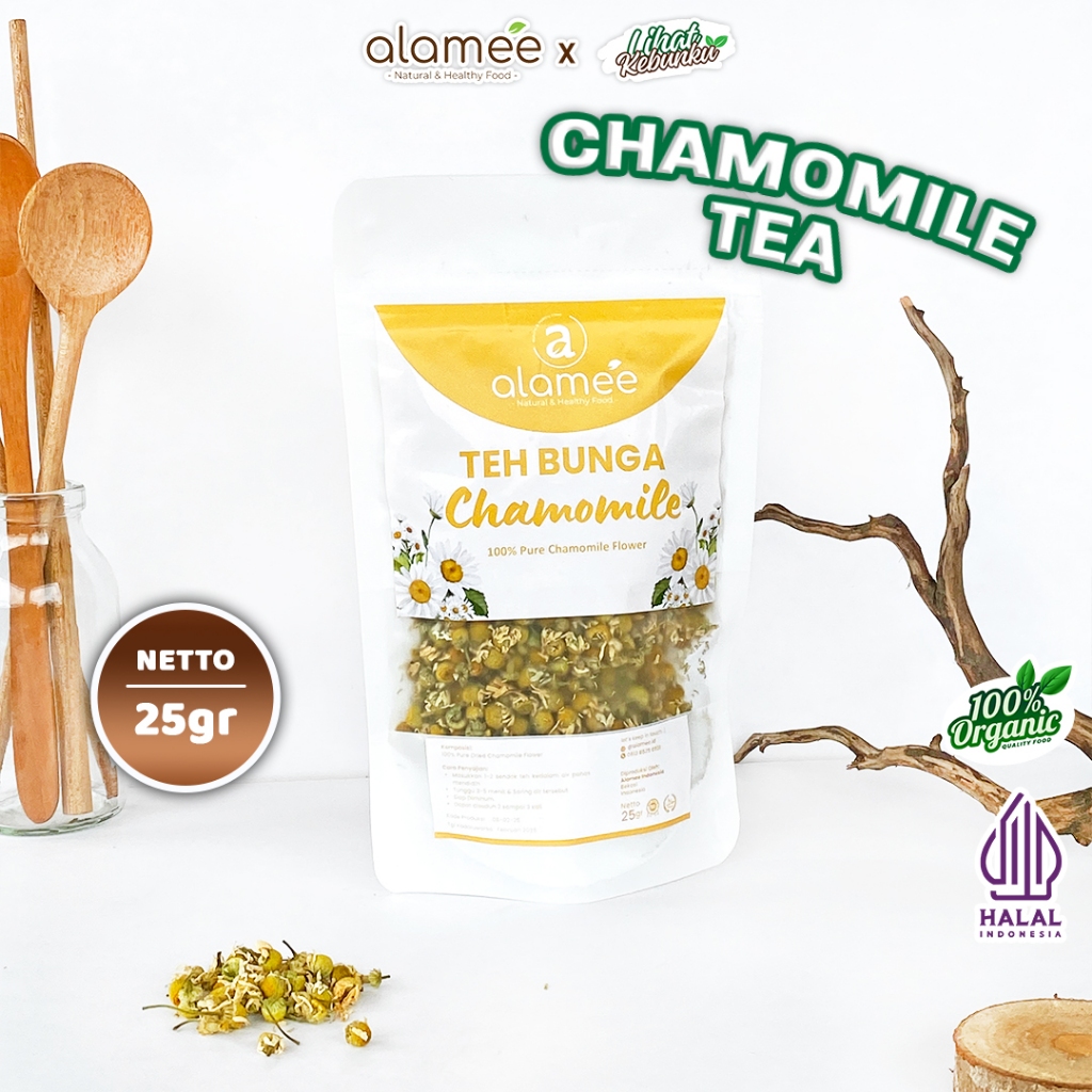 

ALAMEE Teh Bunga Chamomile Camomile Tea Flower Kamomile Dried Flower Organik 25gr LIHAT KEBUNKU