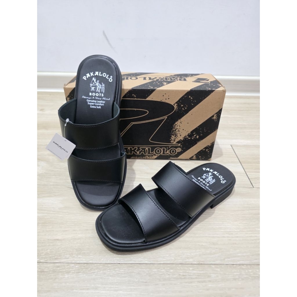 Sandal Kulit Pakalolo 1913 Black (Asli Pakalolo)