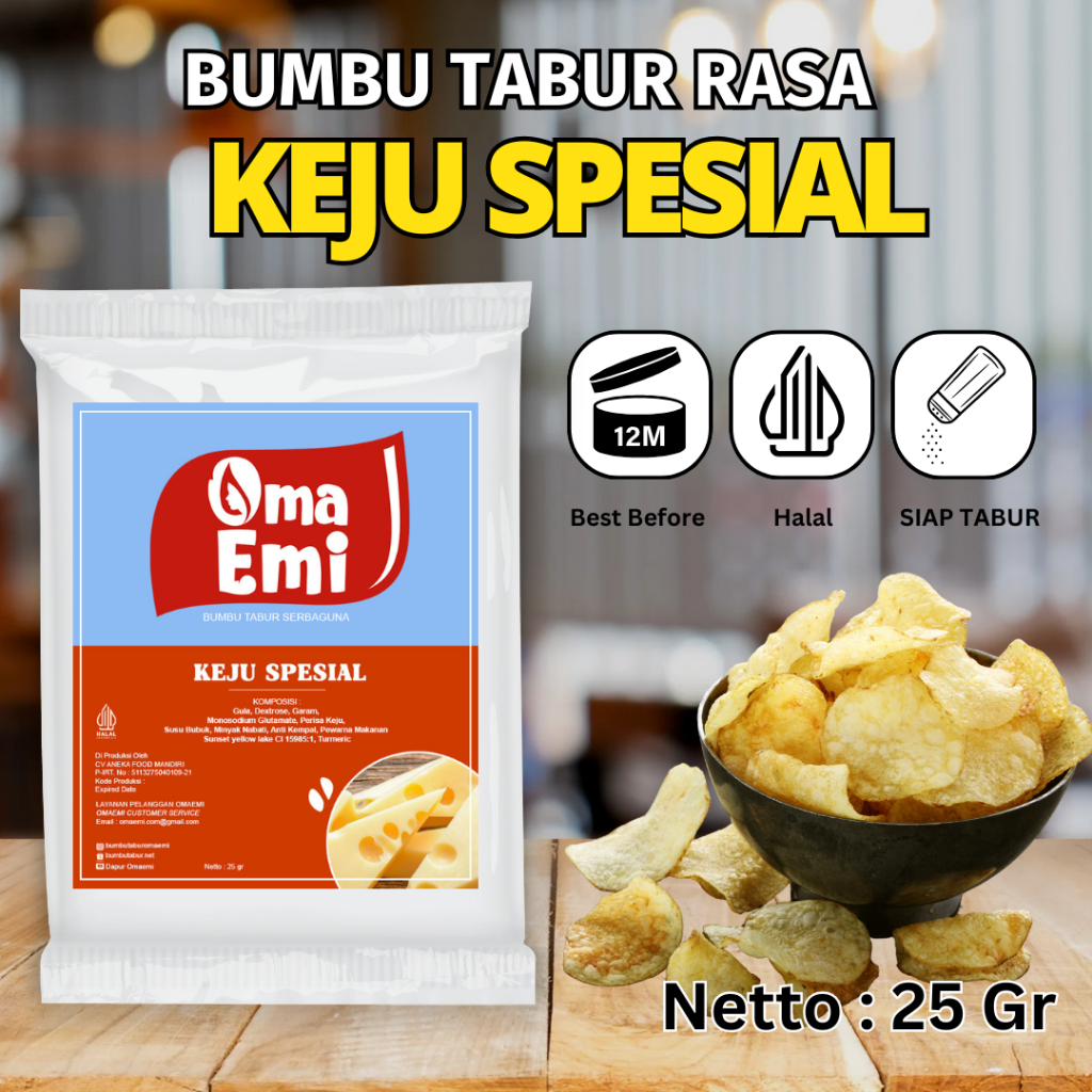 

Bumbu Tabur KEJU SPESIAL/CHEESE 25gr/Bumbu Tabur Murah