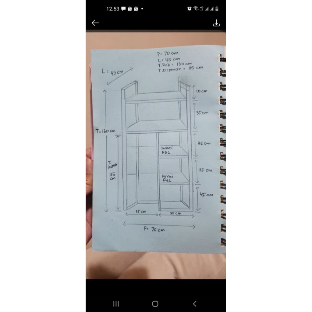 rak dispenser megicom airfayer minimalis kayu jati belanda