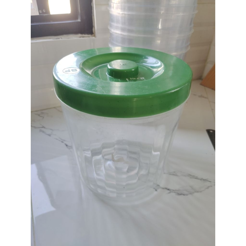 toples kaca plastik toples kue kering besar bekas