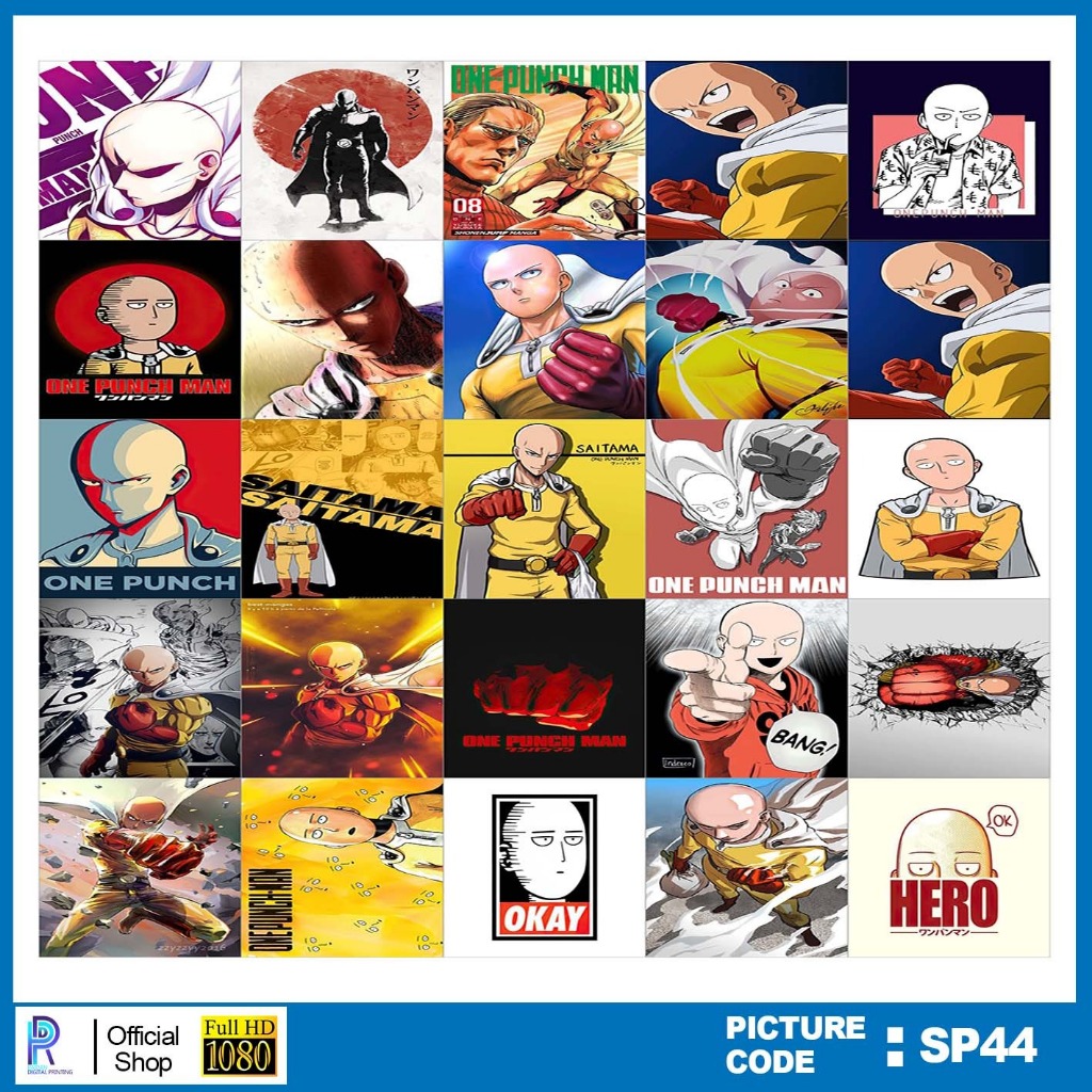 

STIKER ONE PUNCH MAN1 , STICKER ONE PUNCH MAN1 , PAKET STIKER ONE PUNCH MAN1 PER 25 PCS , KODE SP44