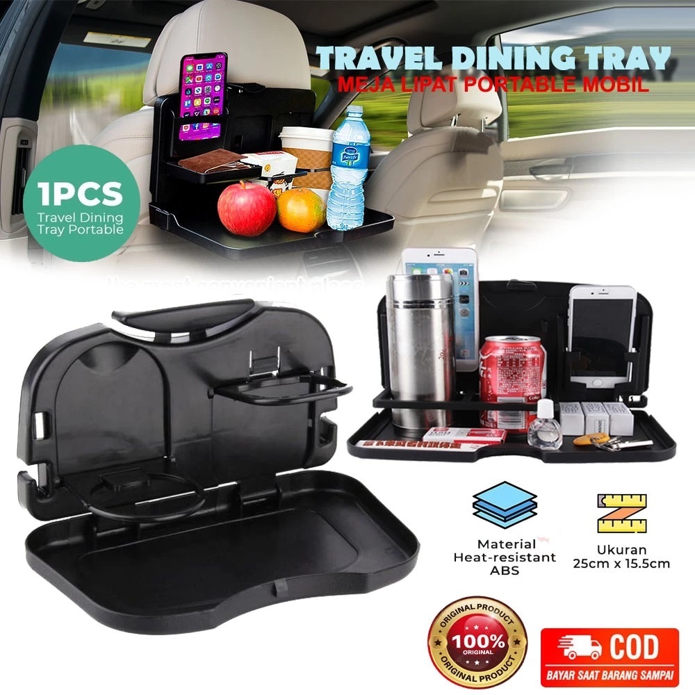 Meja Lipat Kursi Mobil Car Portable Rak Makan Minum Mobil Travel
