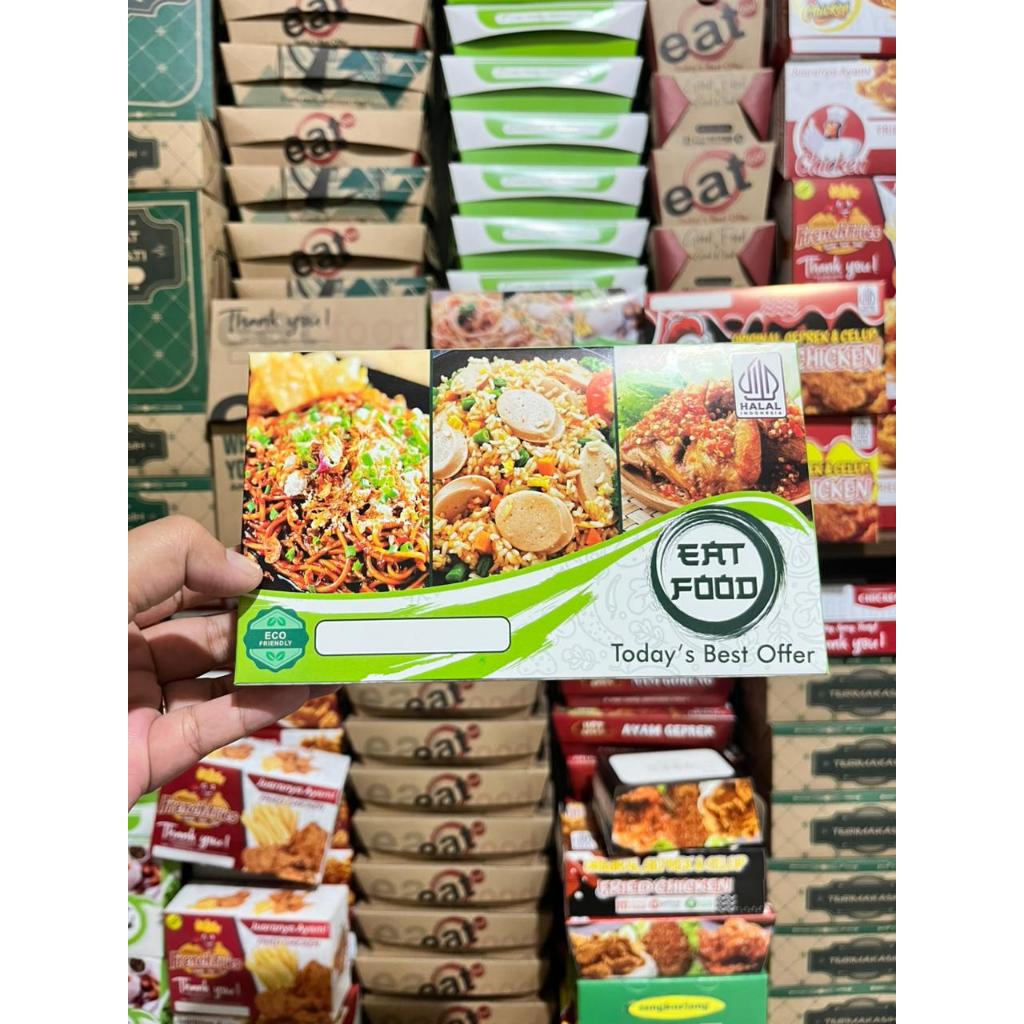 Dus M Hijau Paper Lunchbox Ayam Geprek Celup Dus Makan Nasi Ayam Goreng Mie Goreng Yamin Cetak Lamin