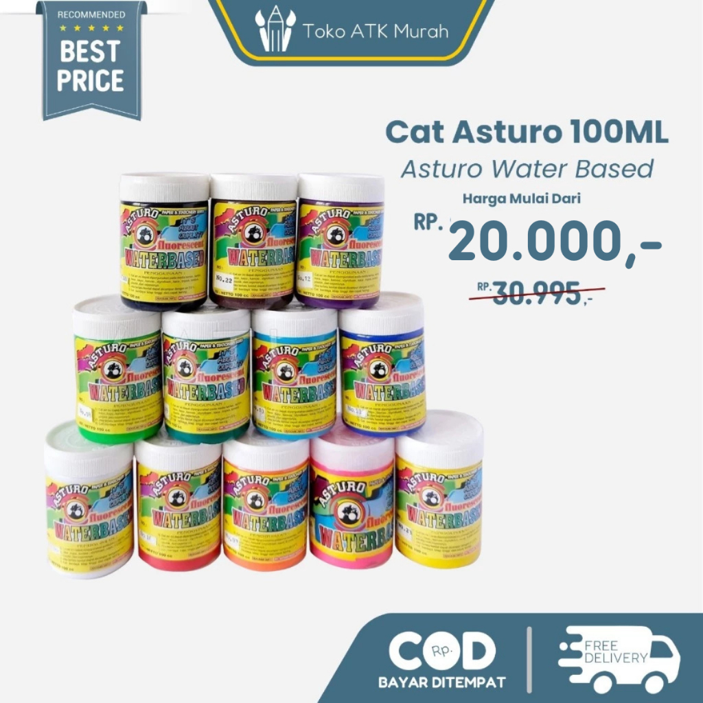 

Cat Asturo Water Based 100ml - Cat Poster Serbaguna Untuk Kerajinan, Kayu, dan Kaos