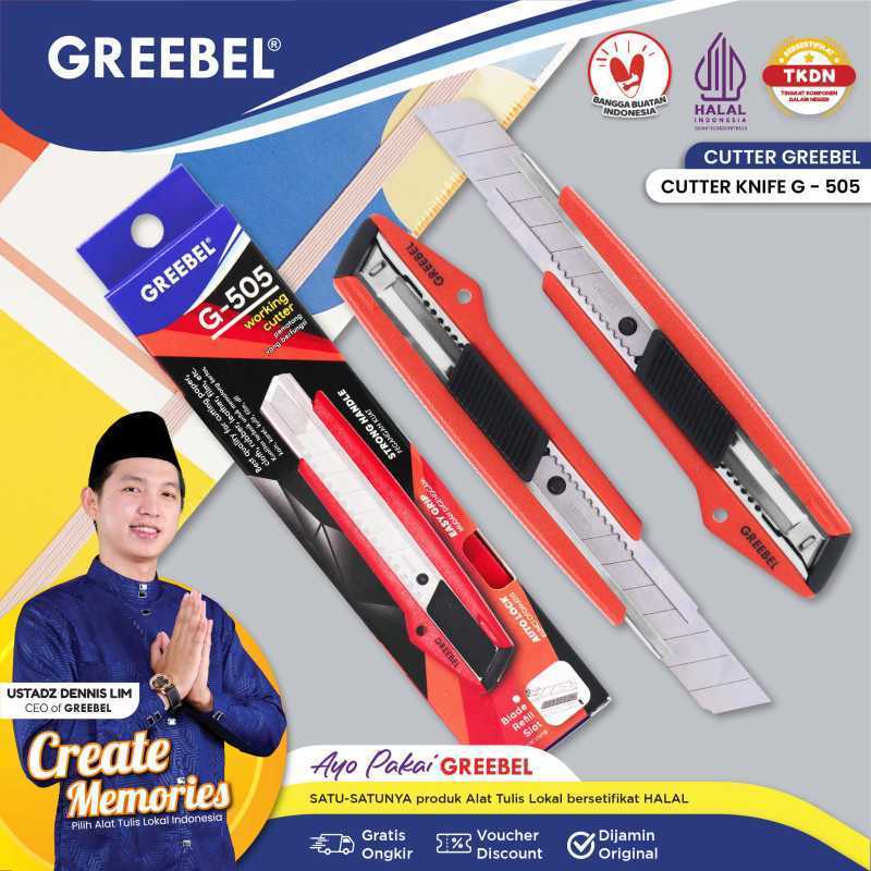 

( 1 BIJI ) GREEBEL Cutter ( G-505 ) Cuter Besar / Anti Karat Cuter Tajam
