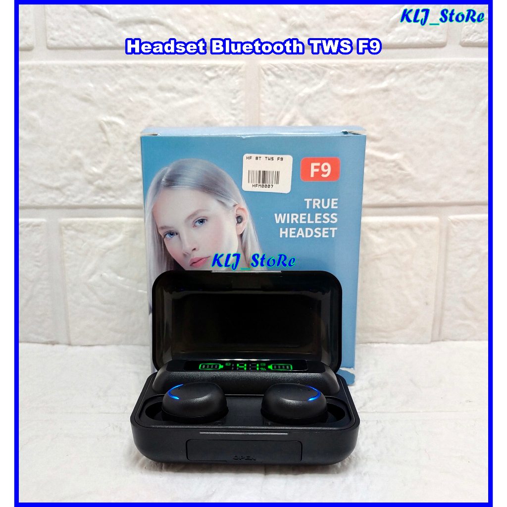Headset Bluetooth TWS F9 Wireless Earbuds Bluetooth 5.3
