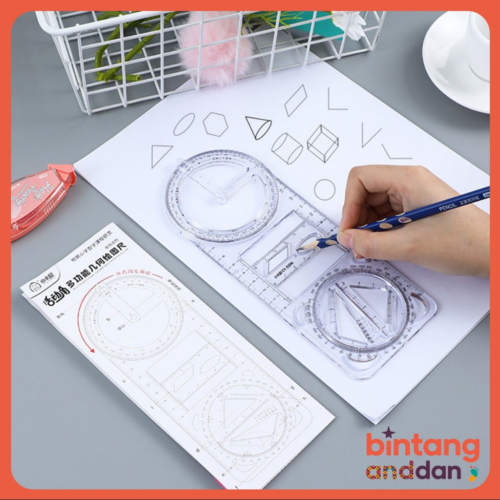 

Rotary Geometric Drawing Ruler Penggaris Multifungsi Geometri bisa diputar Hadiah Kreatif Drawing Ruler Alat Tulis Sekolah Kantor Perlengkapan Belajar Alat Ukur Multifunctional Drawing Ruler / Penggaris Geometri Multifungsi Busur Derajat
